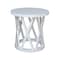 International Concepts Round Ceylon End Table, 24 in W, 24 in L, 24 in H, Wood, White OT08-46ER - alternate 1